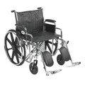 Drive Medical Sentra EC Heavy Duty Wheelchair - 22" Seat std22ecdda-elr